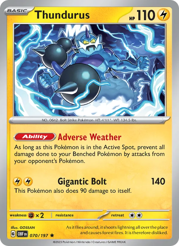 Thundurus 070 · Obsidian Flames