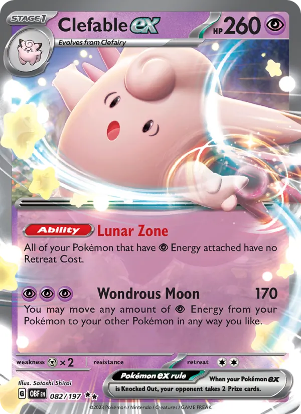 Clefable ex 082 · Obsidian Flames