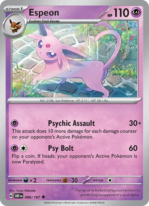 Espeon 086 · Obsidian Flames