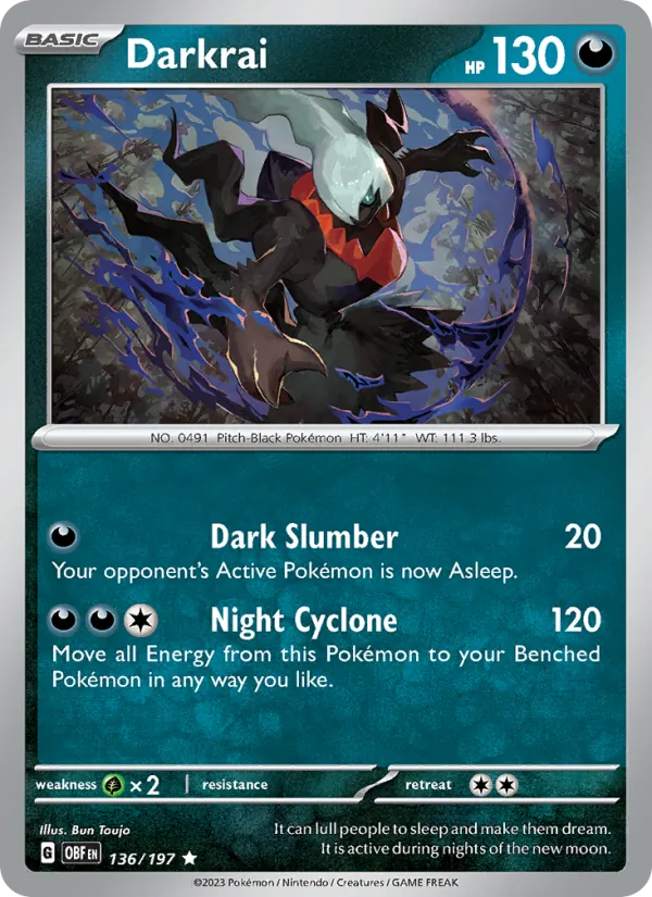 Darkrai 136 · Obsidian Flames