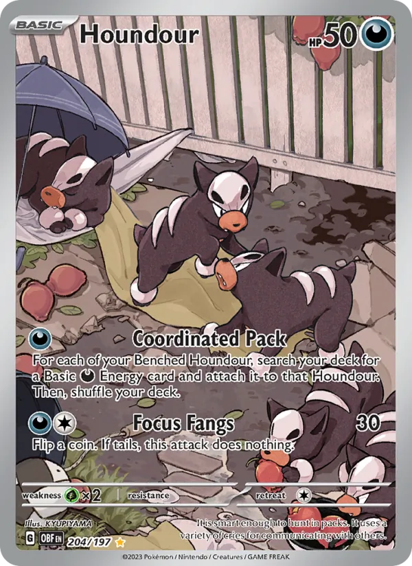 Houndour 204 · Obsidian Flames