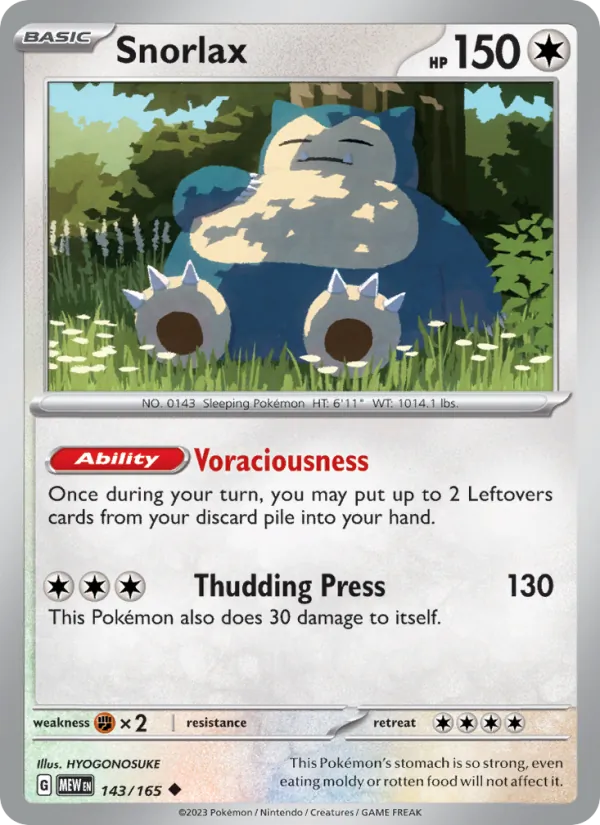 Snorlax 143 · 151