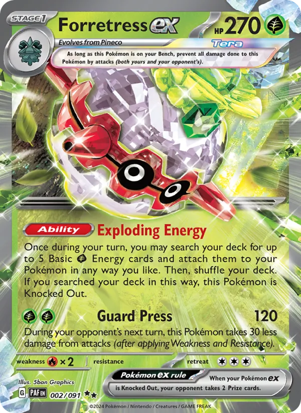 Forretress ex 002 · Paldean Fates