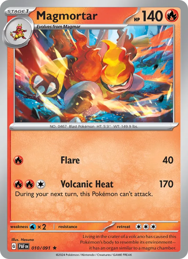 Magmortar 010 · Paldean Fates