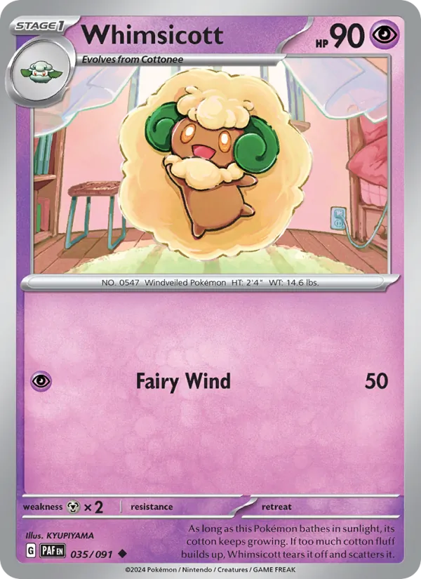 Whimsicott 035 · Paldean Fates