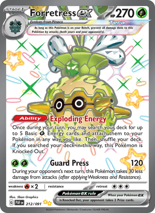 Forretress ex 212 · Paldean Fates