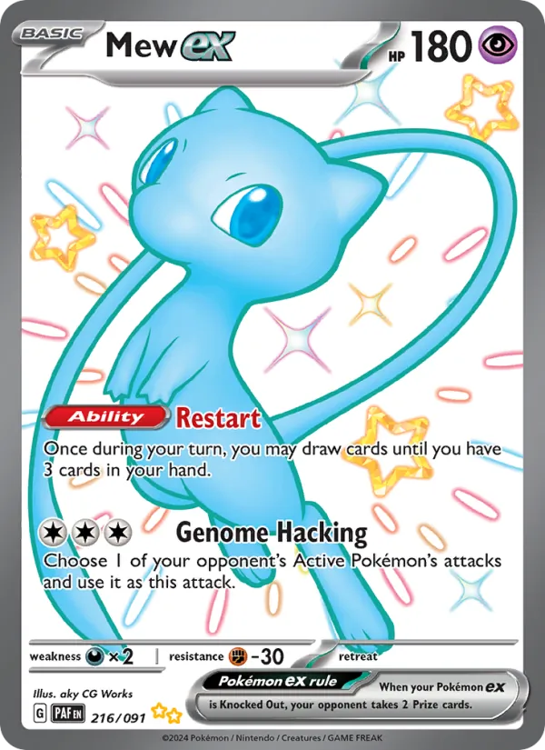 Mew ex 216 · Paldean Fates