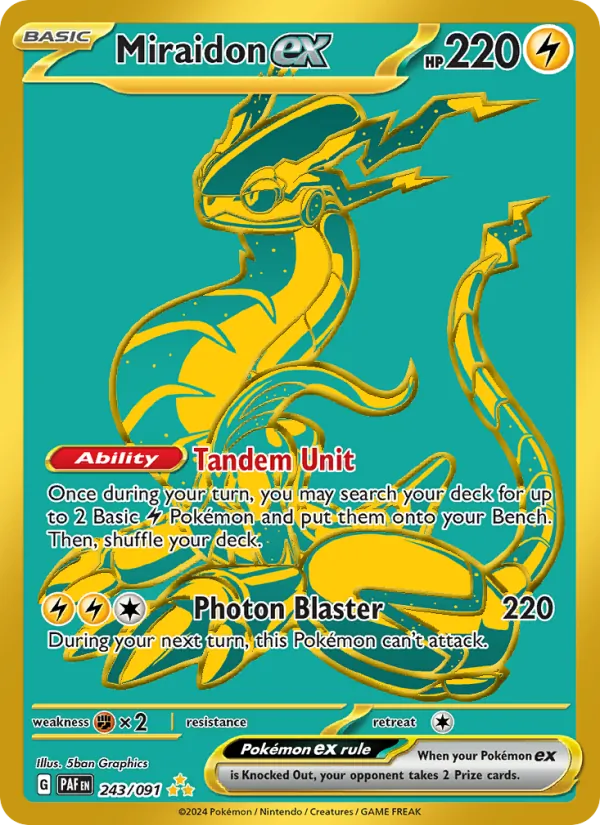 Miraidon ex 243 · Paldean Fates