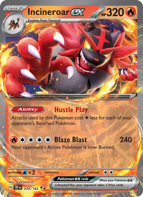 Incineroar ex 034 · Temporal Forces