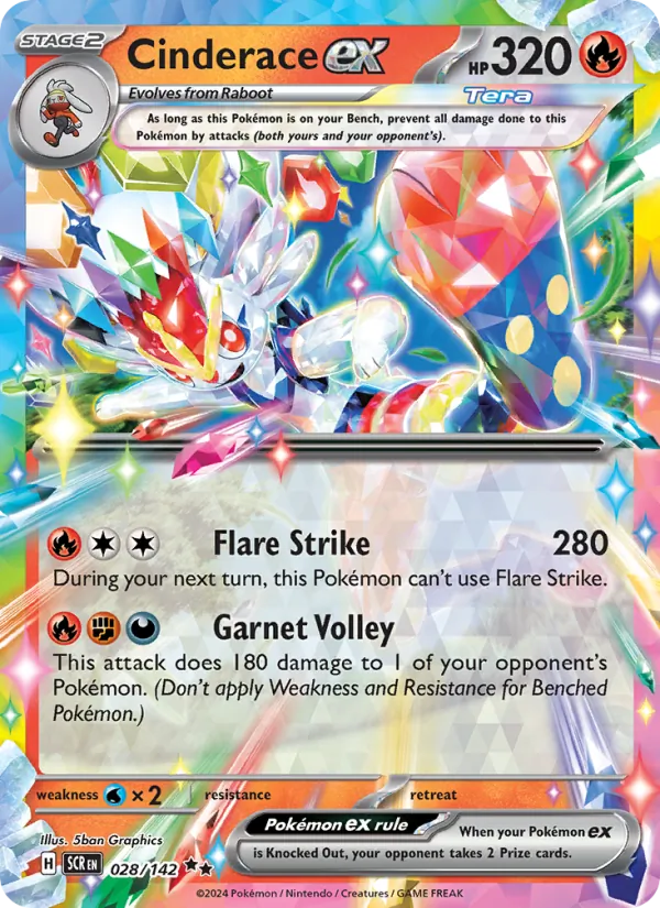 Cinderace ex 028 · Stellar Crown