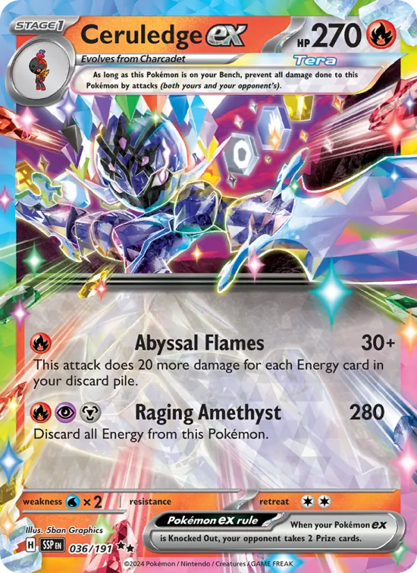 Ceruledge ex 036 · Surging Sparks