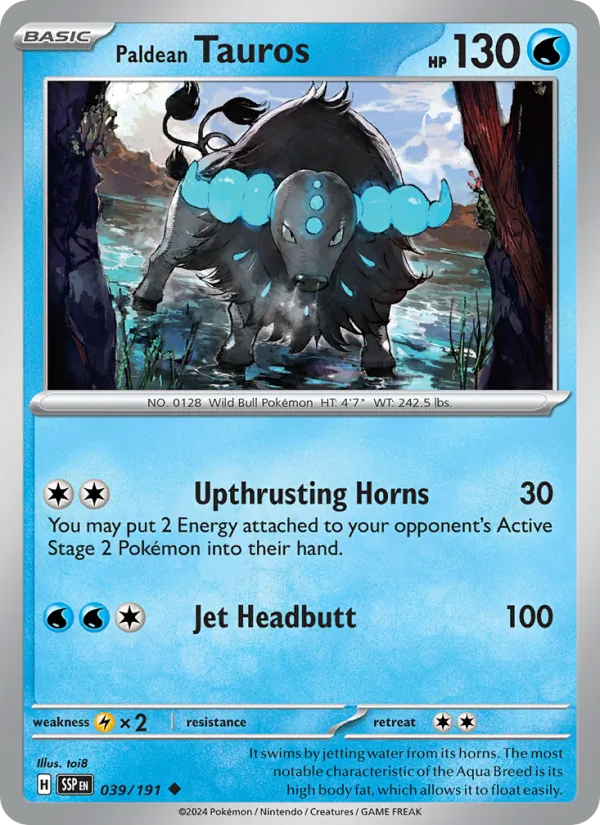 Paldean Tauros 039 · Surging Sparks