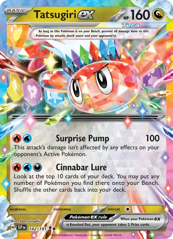 Tatsugiri ex 142 · Surging Sparks