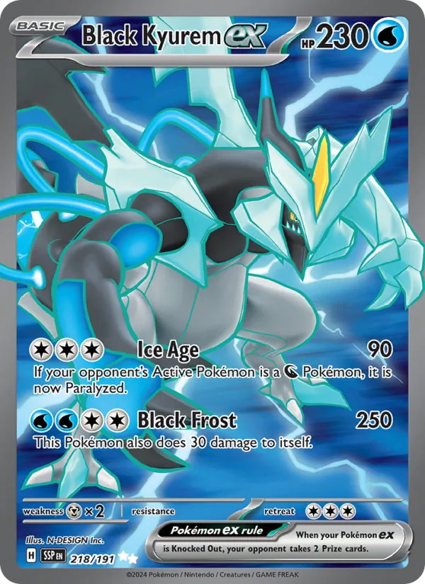 Black Kyurem ex 218 · Surging Sparks