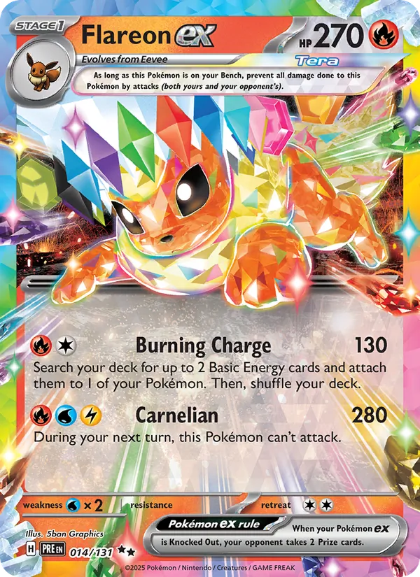 Flareon ex 014 · Prismatic Evolutions