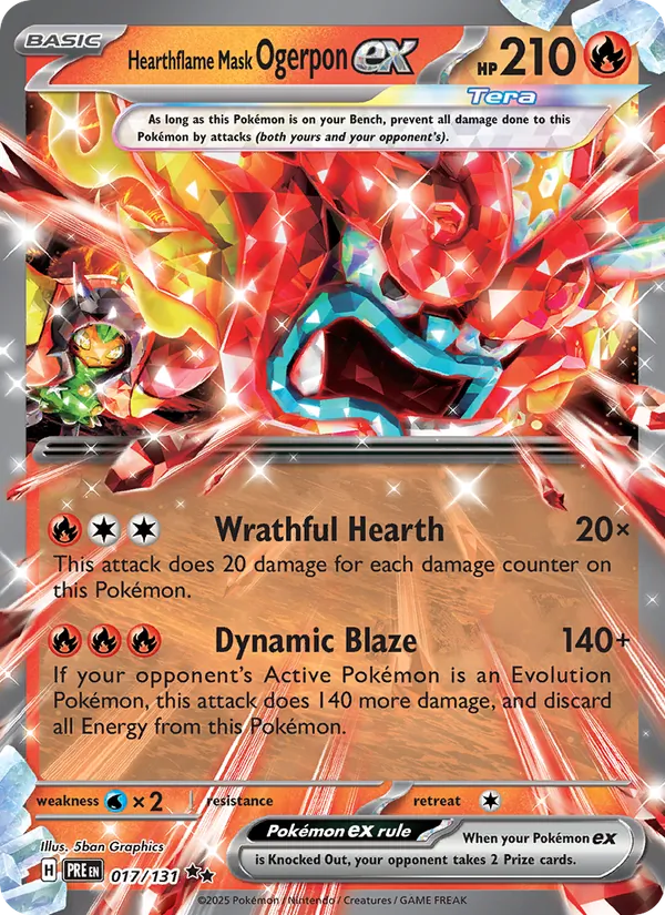 Hearthflame Mask Ogerpon ex 017 · Prismatic Evolutions
