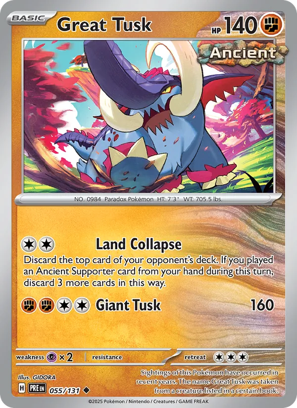 Great Tusk 055 · Prismatic Evolutions