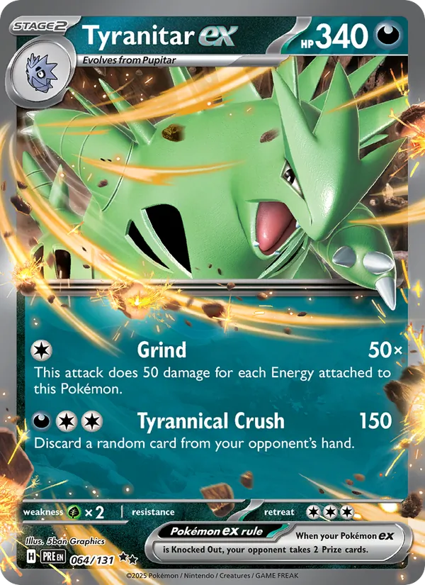 Tyranitar ex 064 · Prismatic Evolutions