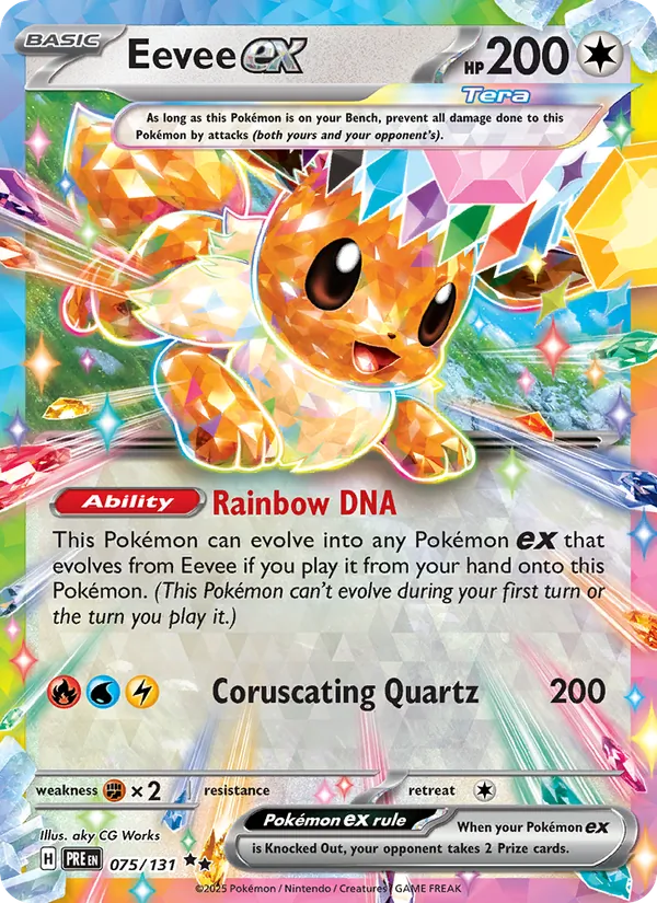 Eevee ex 075 · Prismatic Evolutions