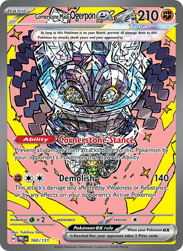 Cornerstone Mask Ogerpon ex 160 · Prismatic Evolutions