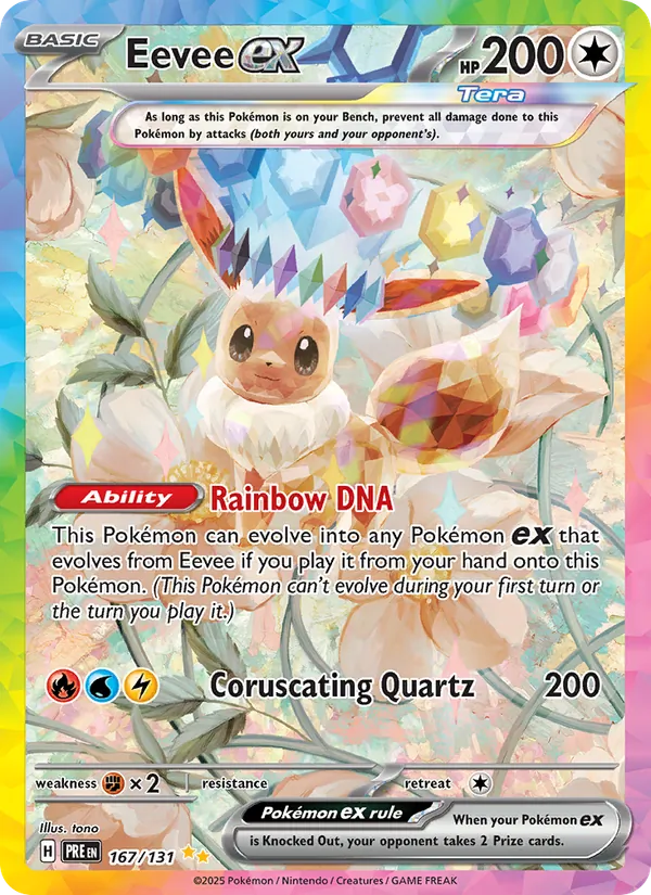 Eevee ex 167 · Prismatic Evolutions