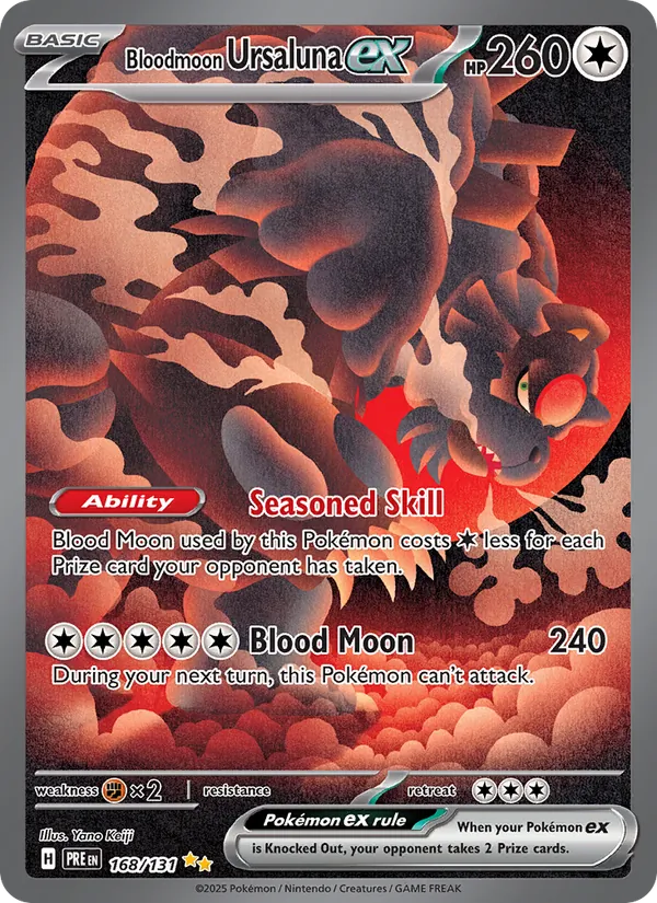 Bloodmoon Ursaluna ex 168 · Prismatic Evolutions