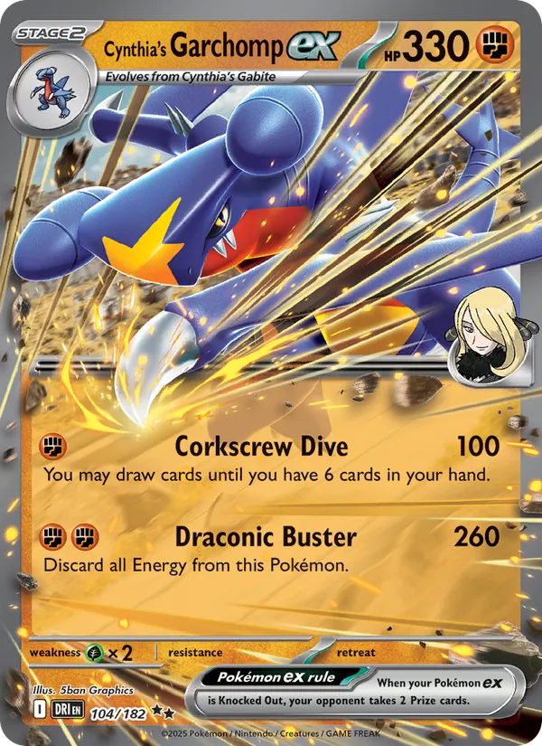 Cynthia's Garchomp ex 104 · Destined Rivals