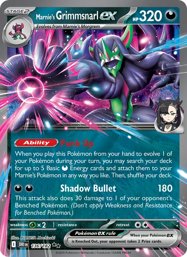 Marnie's Grimmsnarl ex 136 · Destined Rivals