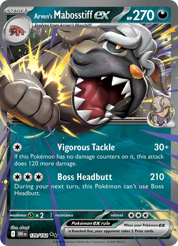 Arven's Mabosstiff ex 139 · Destined Rivals