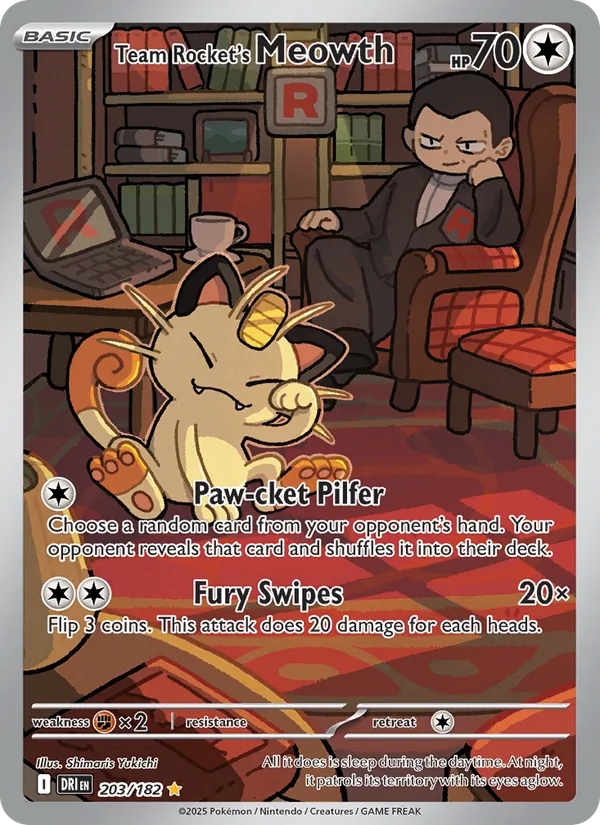 Team Rocket's Meowth 203 · Destined Rivals