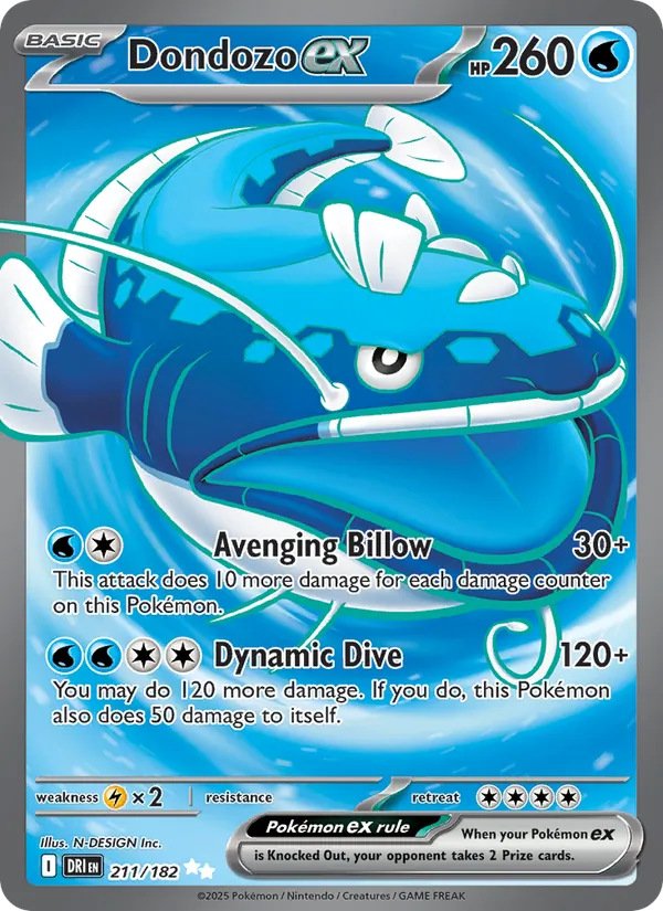Dondozo ex 211 · Destined Rivals