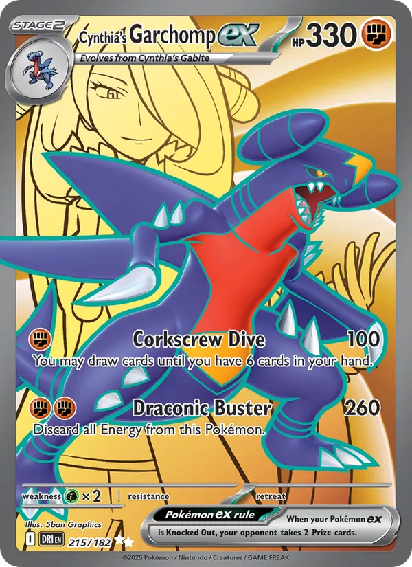 Cynthia's Garchomp ex 215 · Destined Rivals