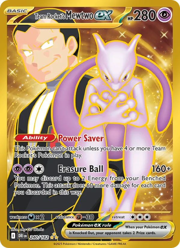 Team Rocket's Mewtwo ex 240 · Destined Rivals