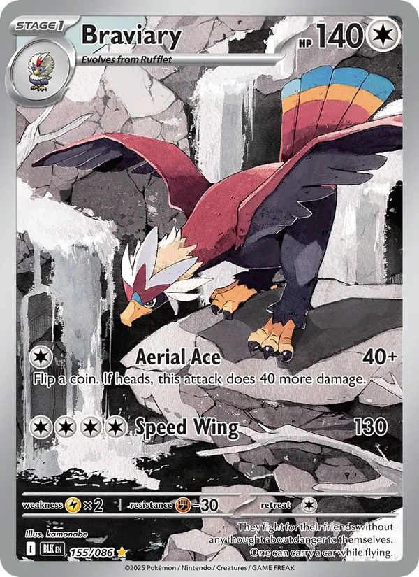 Braviary 155 · Black Bolt