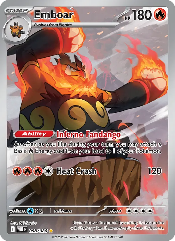 Emboar 098 · White Flare