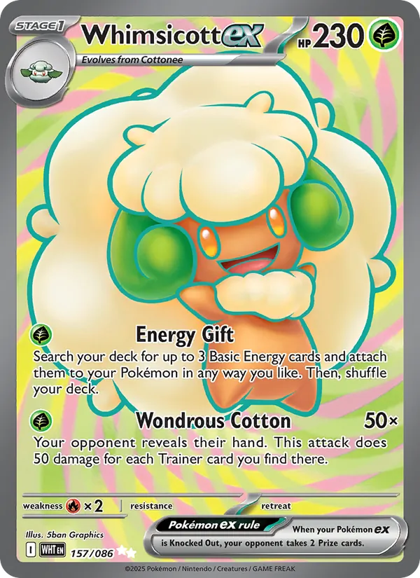 Whimsicott ex 157 · White Flare