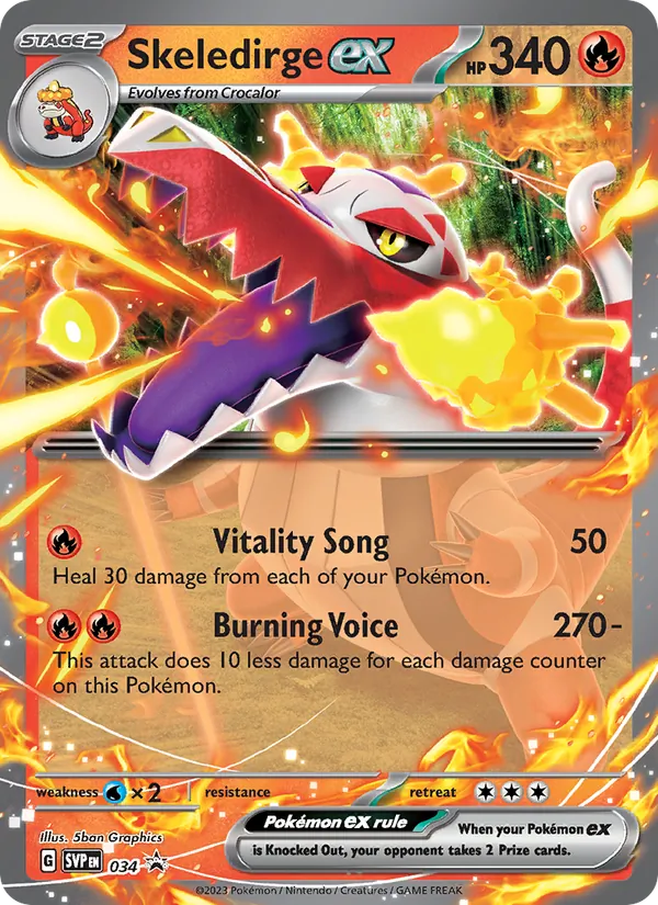 Skeledirge ex 034 · SVP Black Star Promos