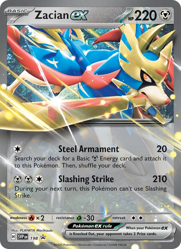 Zacian ex 198 · SVP Black Star Promos