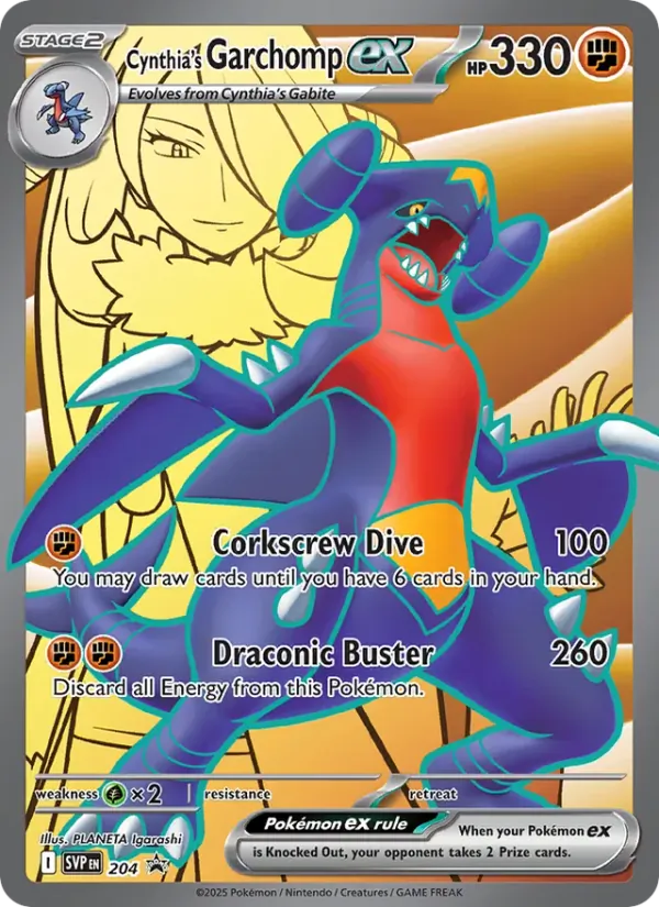 Cynthia's Garchomp ex 204 · SVP Black Star Promos