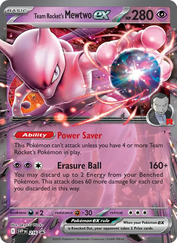 Team Rocket's Mewtwo ex 216 · SVP Black Star Promos