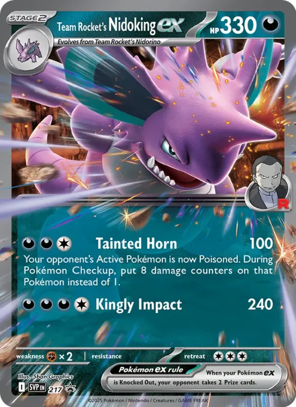Team Rocket's Nidoking ex 217 · SVP Black Star Promos
