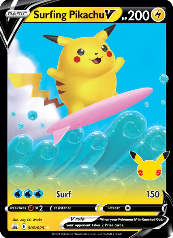 Surfing Pikachu V 8 · Celebrations