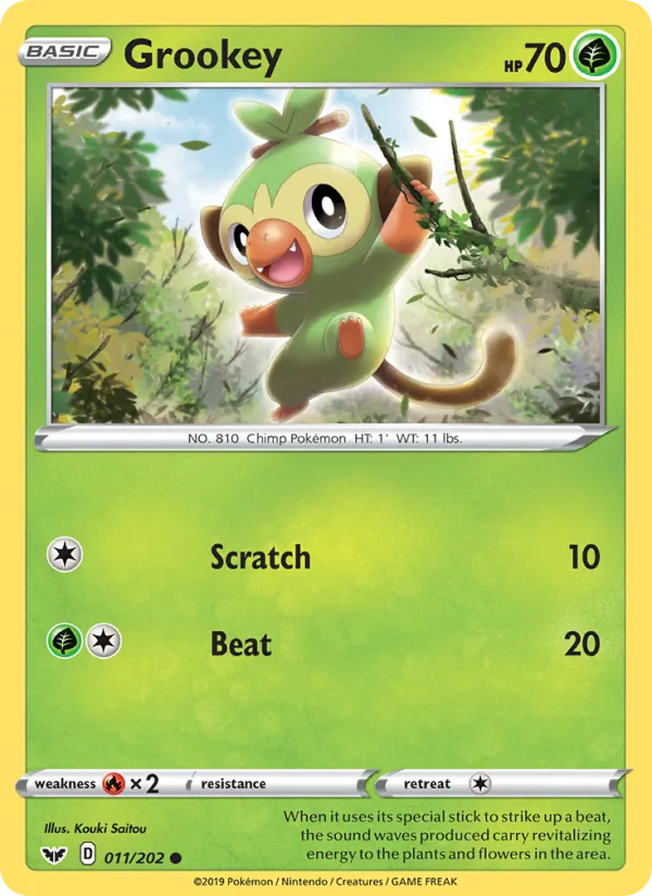 Grookey 11 · Sword & Shield