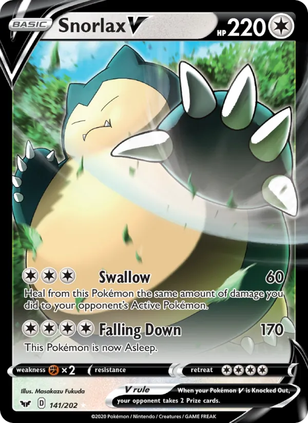 Snorlax V 141 · Sword & Shield