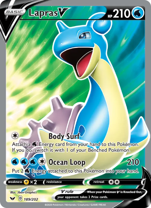Lapras V 189 · Sword & Shield