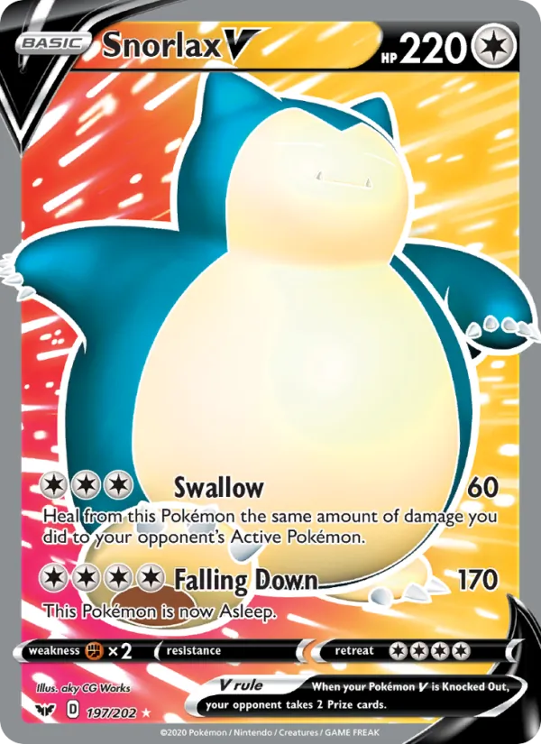 Snorlax V 197 · Sword & Shield