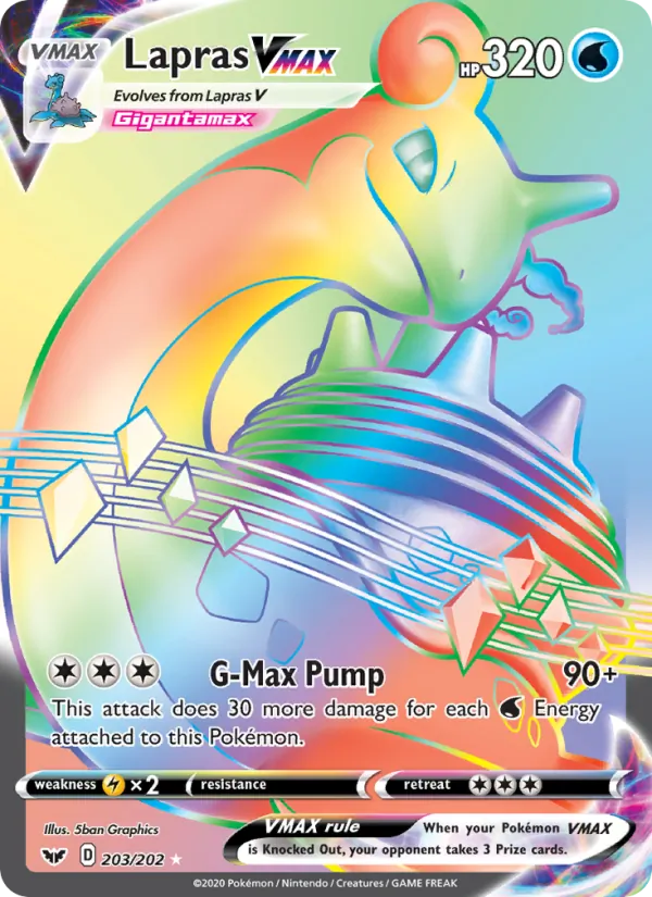 Lapras VMAX 203 · Sword & Shield