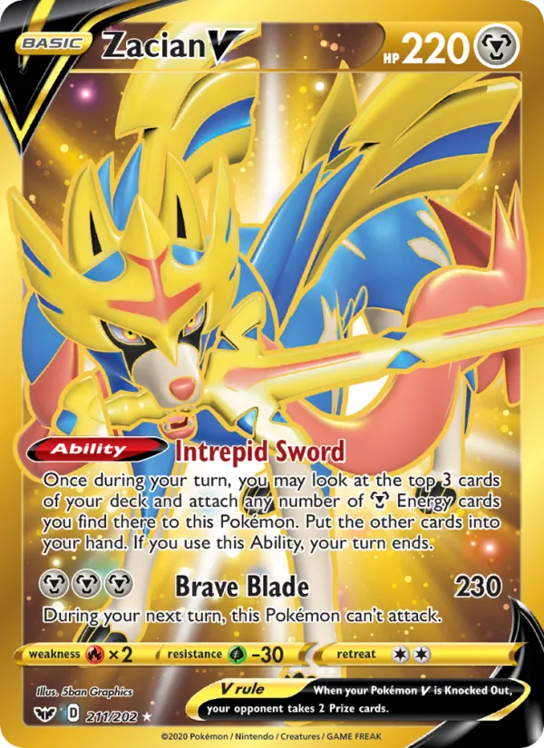 Zacian V 211 · Sword & Shield