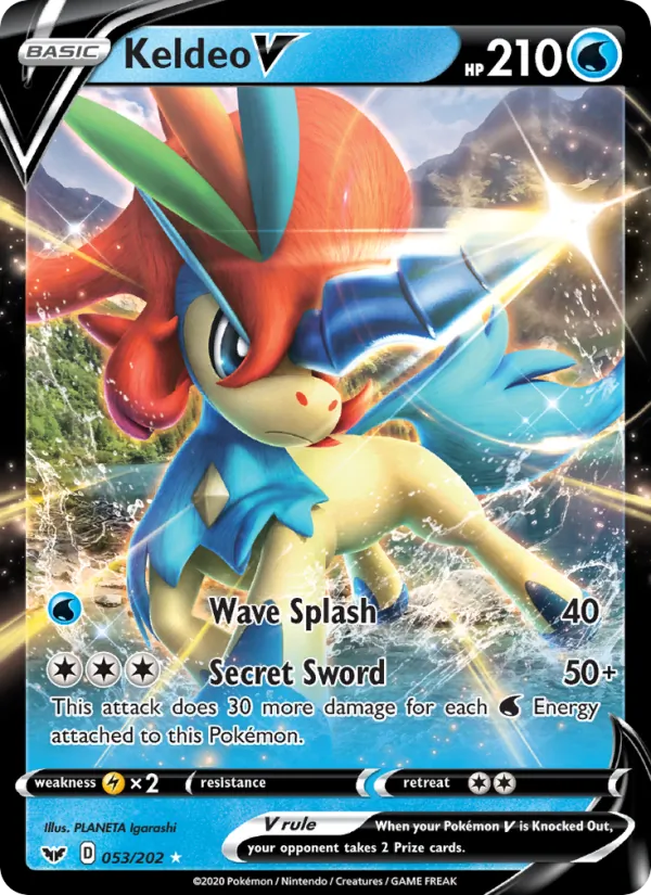Keldeo V 53 · Sword & Shield