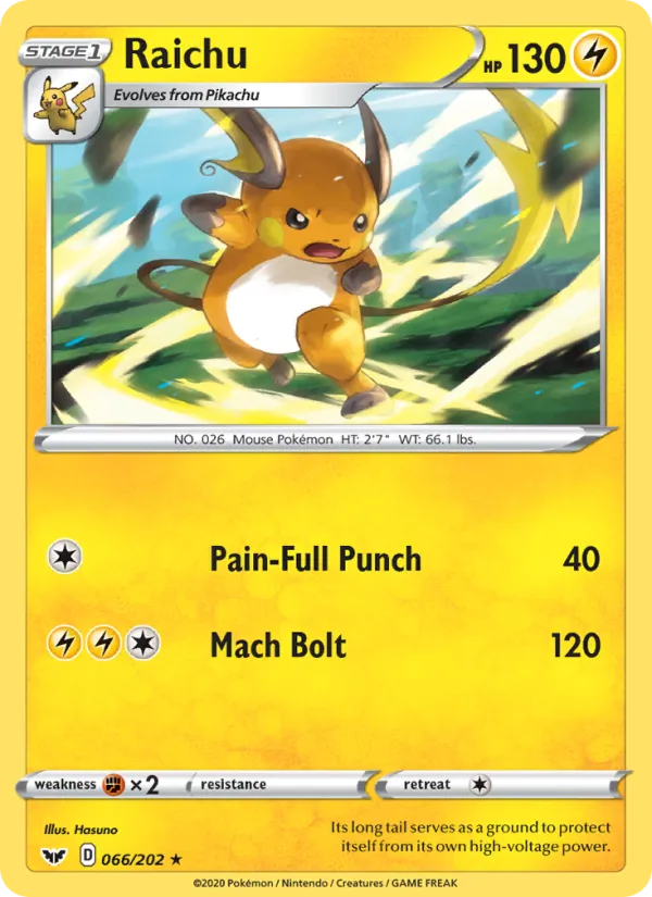 Raichu 66 · Sword & Shield